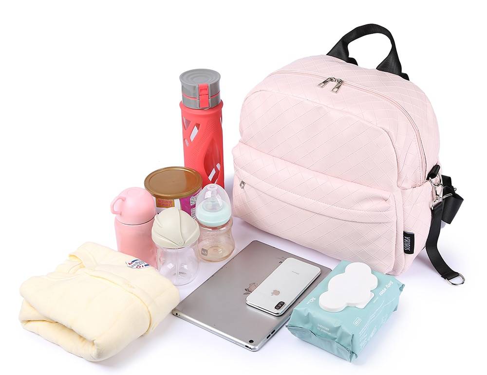 Zippered Large Plain Diaper Bag