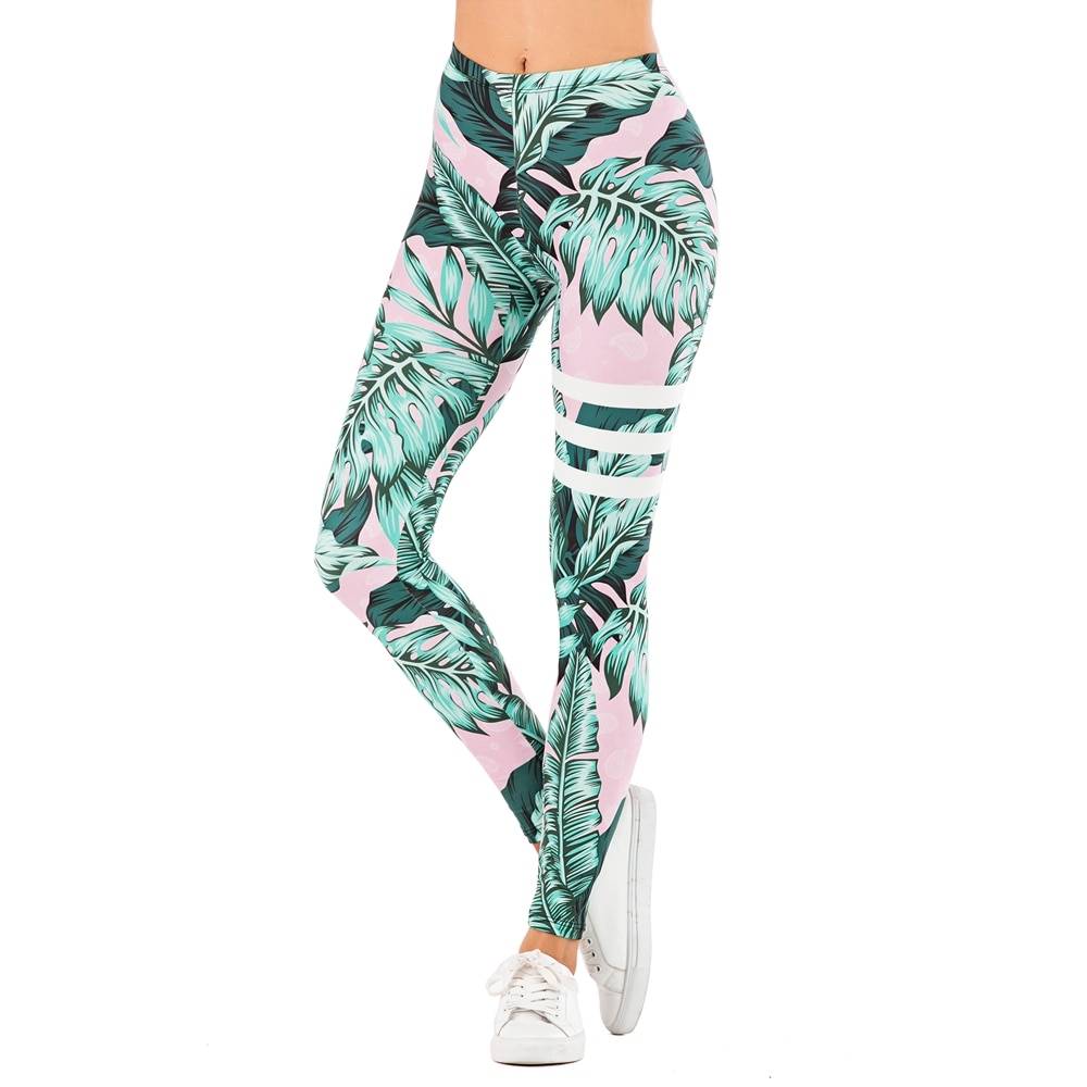 Leaf Printed Sports Leggings