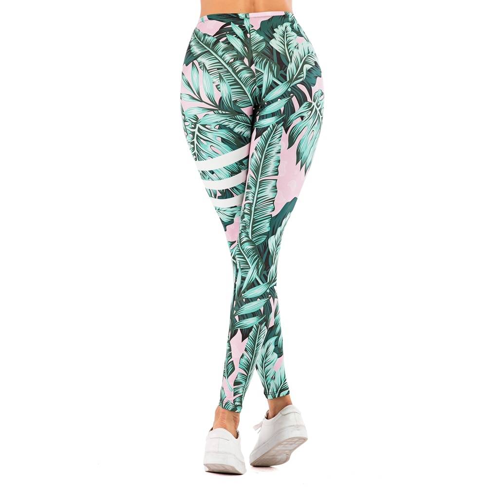 Leaf Printed Sports Leggings