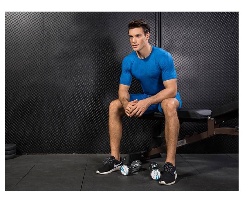 Men's Web Print Compression T-Shirt/Leggings