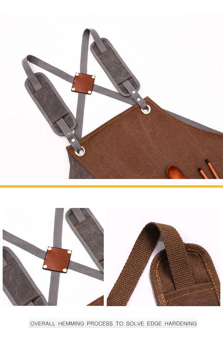 Unisex Canvas Cafe Apron Barista Work