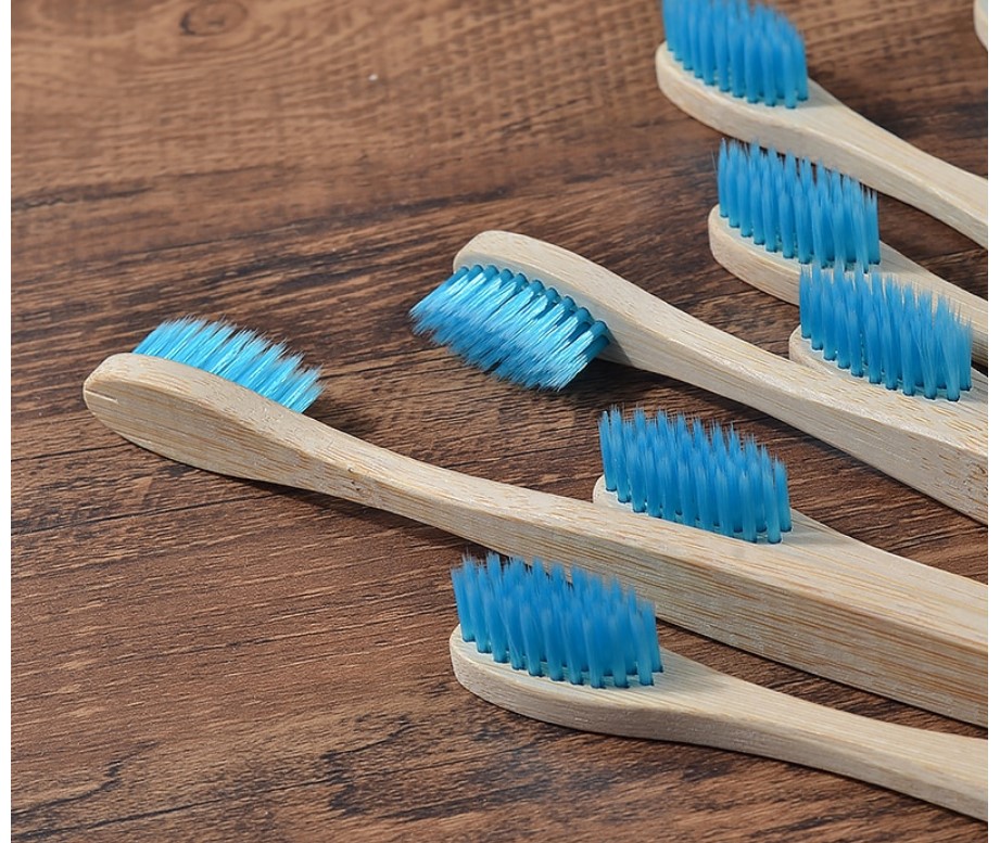 Colorful Bristle Bamboo Toothbrushes 10 Pcs Set Colorful Bristle Bamboo Toothbrushes 10 Pcs Set